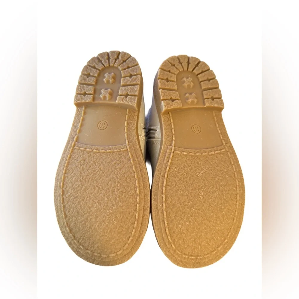 Rachel Shoes NWT Girls Size 10M Candice Sparkle Taupe Faux Fur Bow Boots (SH232) - Picture 5 of 6